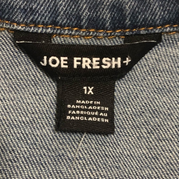 Joe Fresh Light Wash Denim Jacket Plus Size 1X - Picture 7 of 8